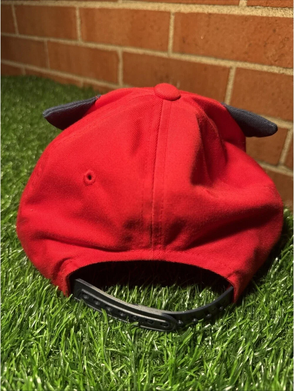 Cartoon Monster Face  Hat with Ear Accents SnapBack Youth Size